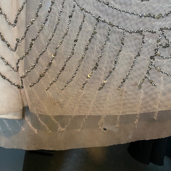 Adrianna Papell Art Deco Beaded Blouson Gown - Picture 9 of 11